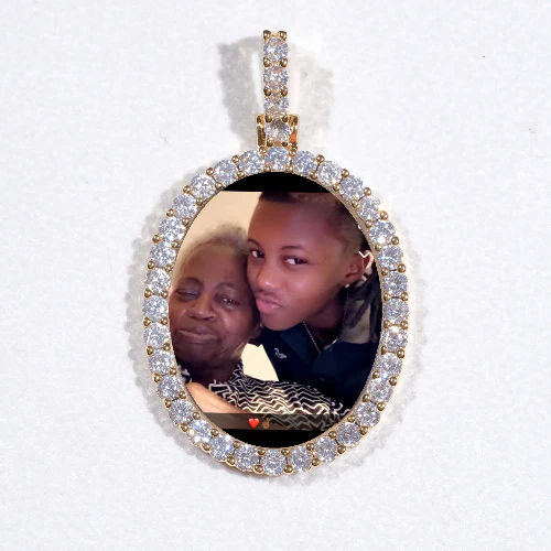 3D Oval Custom Picture Pendant