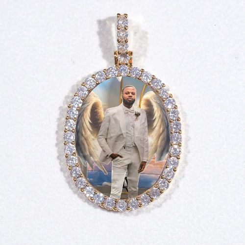 3D Oval Custom Picture Pendant