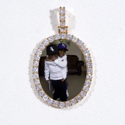 3D Oval Custom Picture Pendant