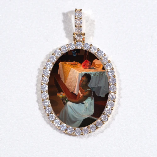 3D Oval Custom Picture Pendant