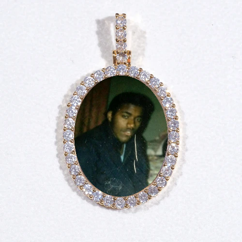 3D Oval Custom Picture Pendant