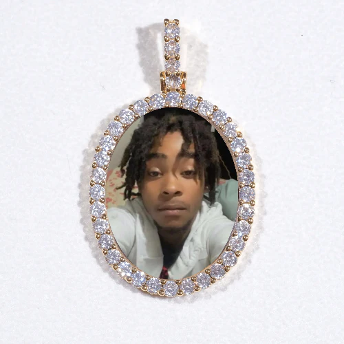 3D Oval Custom Picture Pendant