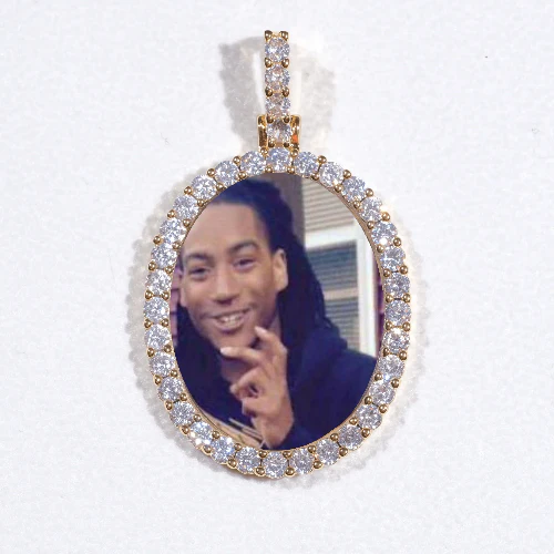 3D Oval Custom Picture Pendant