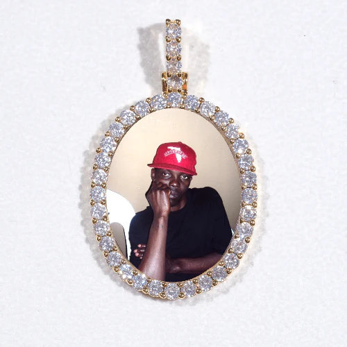 3D Oval Custom Picture Pendant