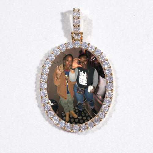 3D Oval Custom Picture Pendant