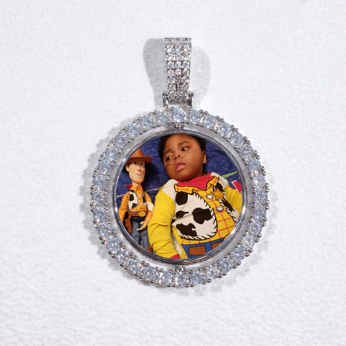 3D Spinning 2-Faced Custom Picture Pendant