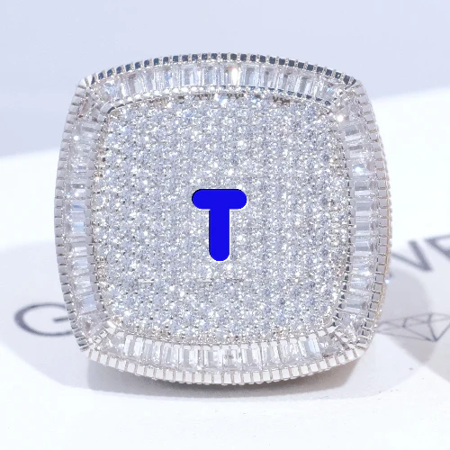 CUSTOM LETTER 3D ICED RING