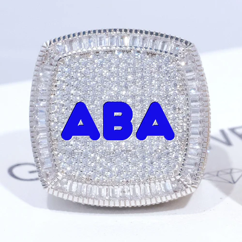 CUSTOM LETTER 3D ICED RING