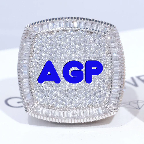 CUSTOM LETTER 3D ICED RING