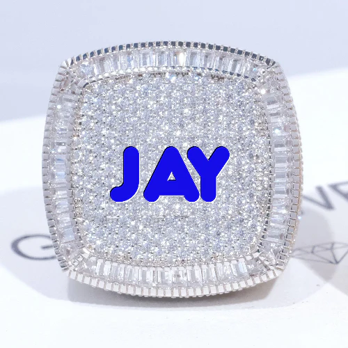 CUSTOM LETTER 3D ICED RING