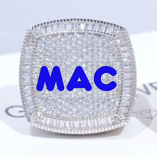 CUSTOM LETTER 3D ICED RING