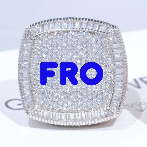 CUSTOM LETTER 3D ICED RING