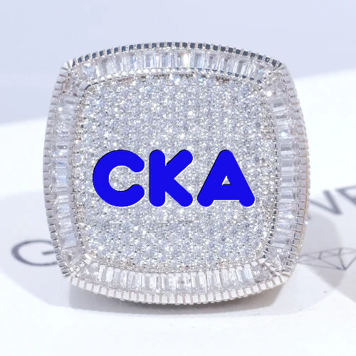 CUSTOM LETTER 3D ICED RING