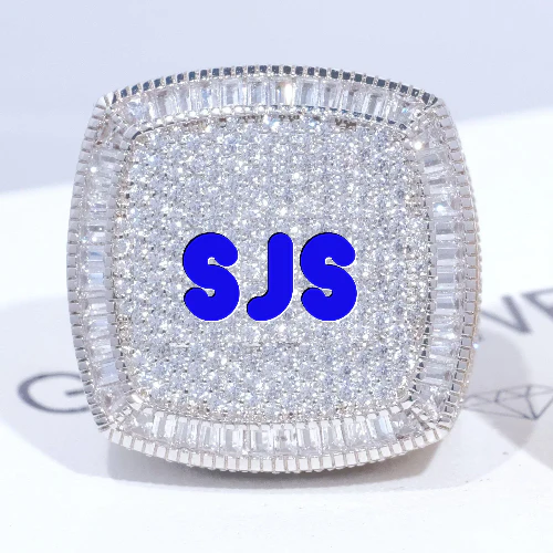 CUSTOM LETTER 3D ICED RING