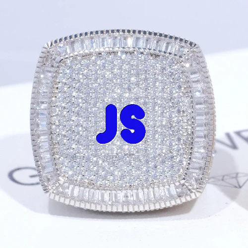 CUSTOM LETTER 3D ICED RING