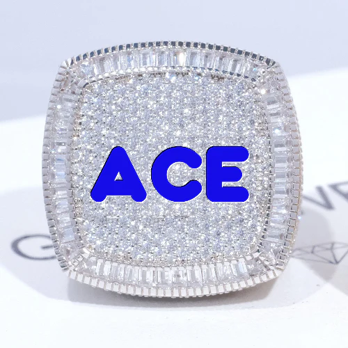 CUSTOM LETTER 3D ICED RING