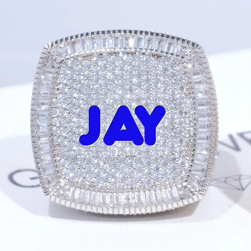 CUSTOM LETTER 3D ICED RING