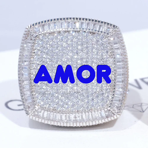 CUSTOM LETTER 3D ICED RING