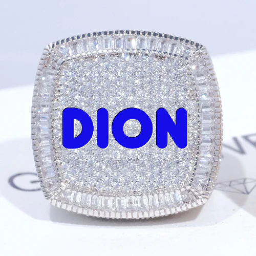 CUSTOM LETTER 3D ICED RING