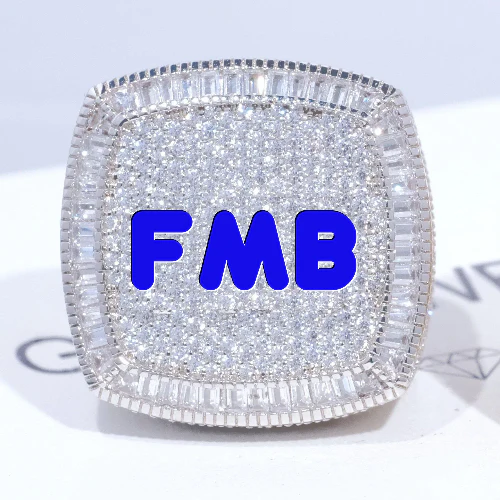 CUSTOM LETTER 3D ICED RING