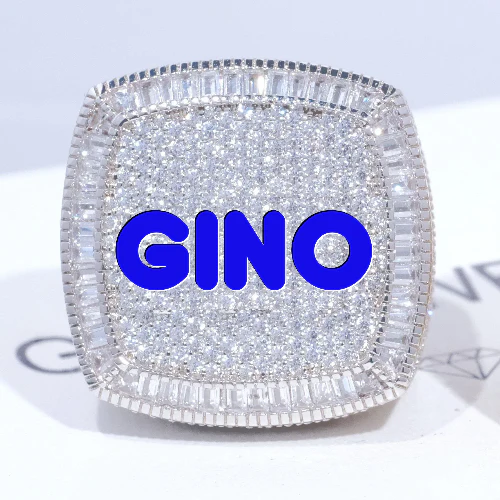CUSTOM LETTER 3D ICED RING