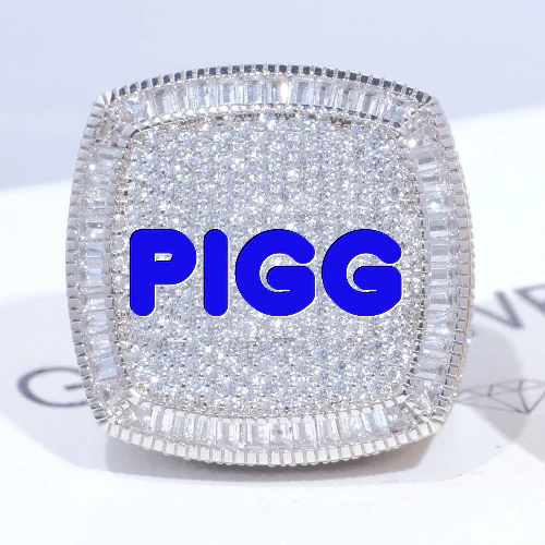 CUSTOM LETTER 3D ICED RING