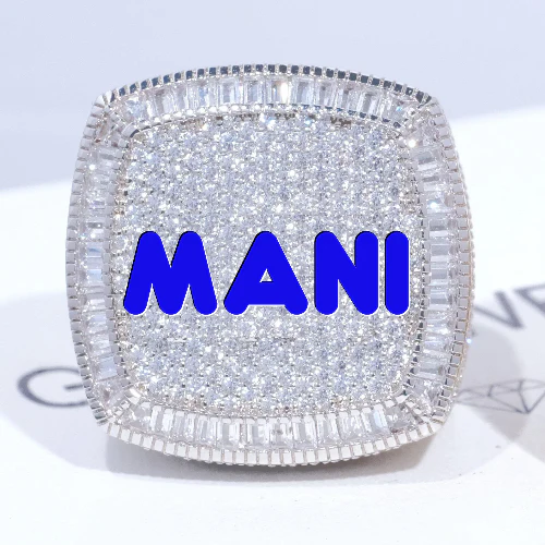 CUSTOM LETTER 3D ICED RING