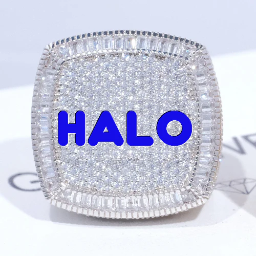 CUSTOM LETTER 3D ICED RING