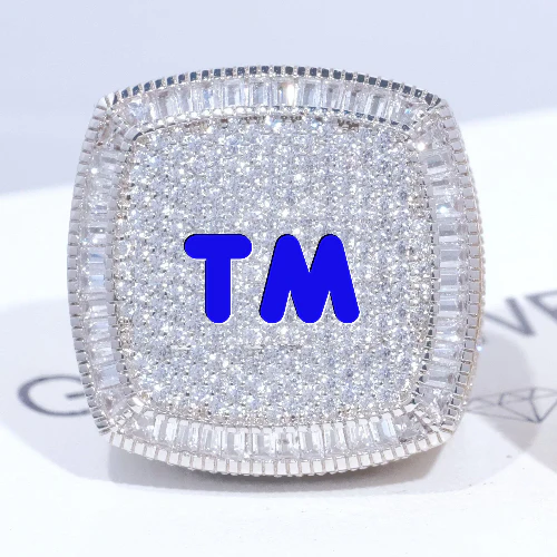 CUSTOM LETTER 3D ICED RING