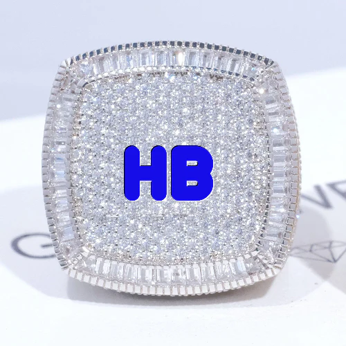 CUSTOM LETTER 3D ICED RING