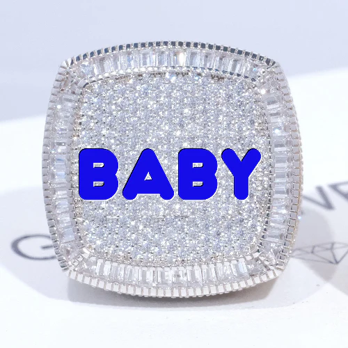 CUSTOM LETTER 3D ICED RING