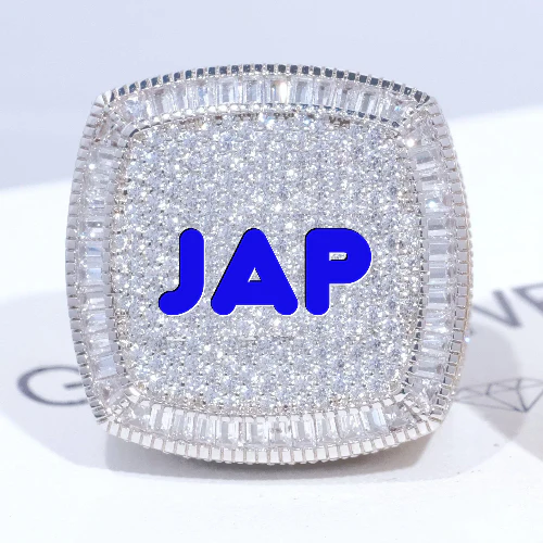 CUSTOM LETTER 3D ICED RING