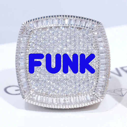 CUSTOM LETTER 3D ICED RING