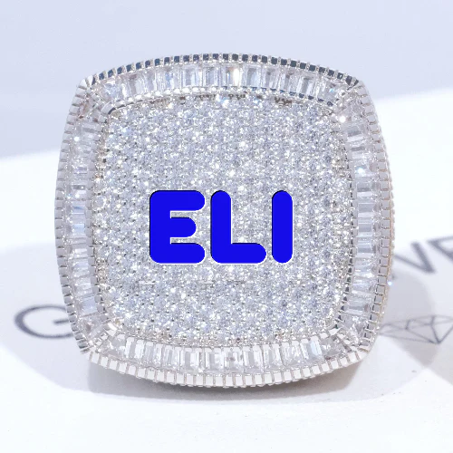 CUSTOM LETTER 3D ICED RING