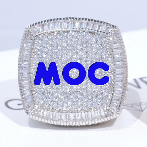 CUSTOM LETTER 3D ICED RING