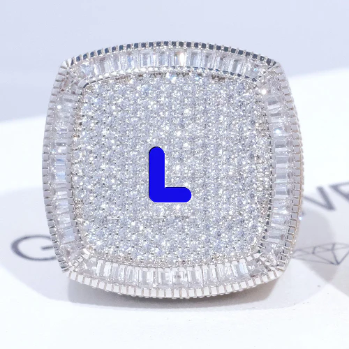 CUSTOM LETTER 3D ICED RING