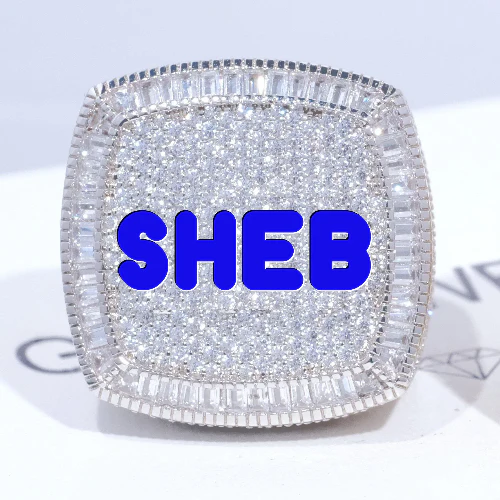 CUSTOM LETTER 3D ICED RING