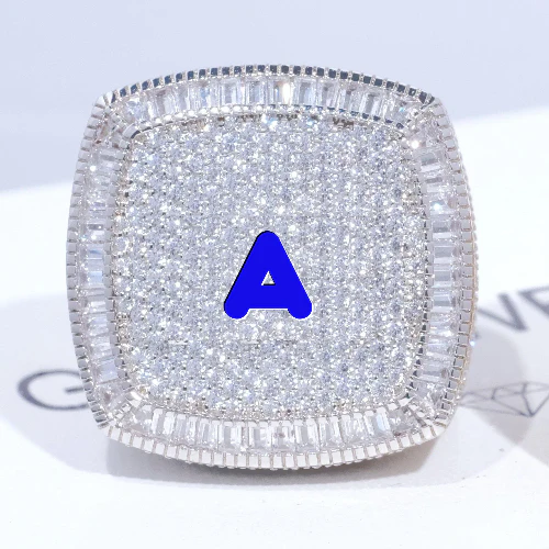 CUSTOM LETTER 3D ICED RING