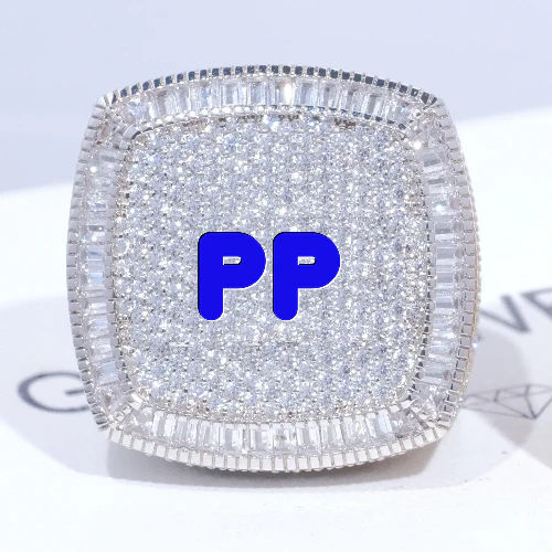 CUSTOM LETTER 3D ICED RING