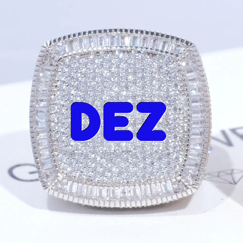 CUSTOM LETTER 3D ICED RING