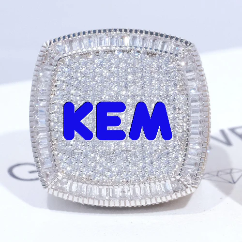 CUSTOM LETTER 3D ICED RING