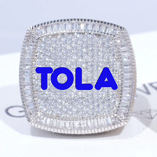 CUSTOM LETTER 3D ICED RING