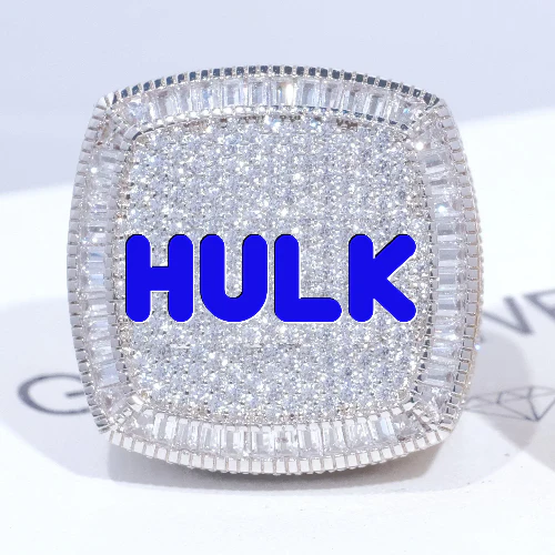 CUSTOM LETTER 3D ICED RING