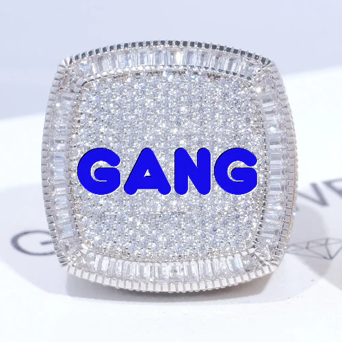 CUSTOM LETTER 3D ICED RING