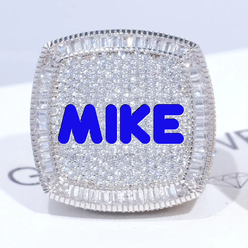 CUSTOM LETTER 3D ICED RING