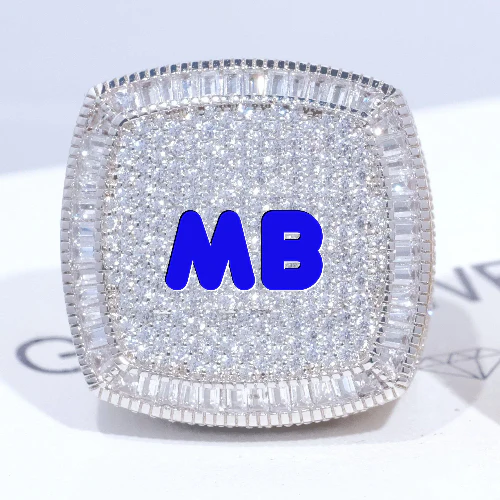 CUSTOM LETTER 3D ICED RING