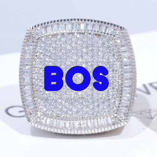 CUSTOM LETTER 3D ICED RING