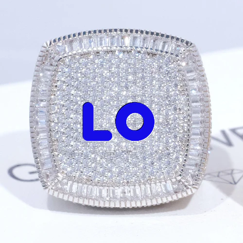 CUSTOM LETTER 3D ICED RING