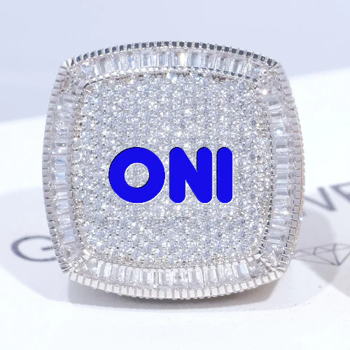 CUSTOM LETTER 3D ICED RING