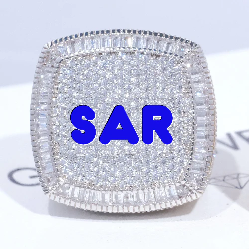 CUSTOM LETTER 3D ICED RING